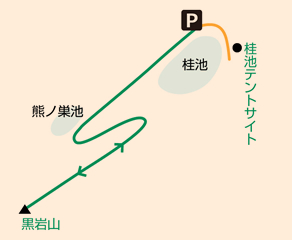 桂池～黒岩山往復